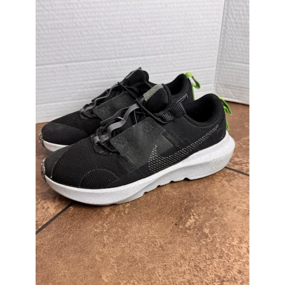 Nike Crater Impact Boys' Black Green Sneakers DB3551-001 Size 3Y
